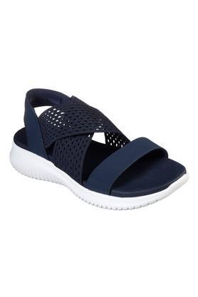 synthetic womens casual wear sports sandals - navy