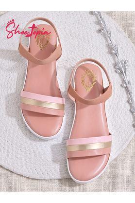 synthetic backstrap women casual wear sandals - pink