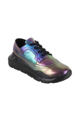 synthetic closed back women's casual shoes - multi
