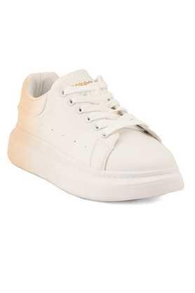 synthetic lace up women's casual sneakers - multi