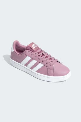 synthetic lace up women's sport shoes - pink
