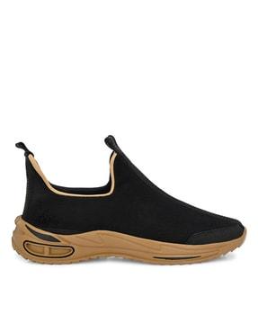 synthetic leather slip-on casual shoes