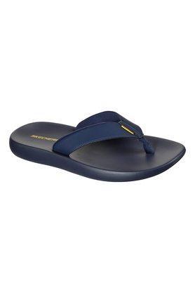 synthetic mens flip flops - navy