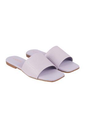 synthetic mesh slipon women's casual sandals - purple