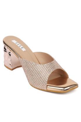 synthetic open back closure women casual wear sandals - pink