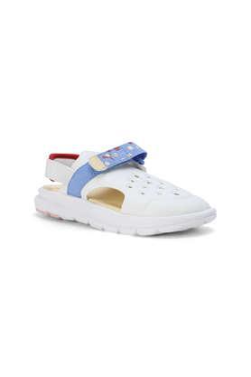 synthetic slip-on boys's athleisure sandals - white