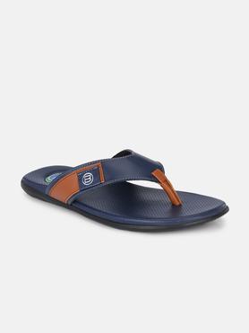 synthetic slip-on men's casual wear sandals - blue