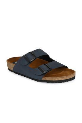 synthetic slip-on men's sandals - blue