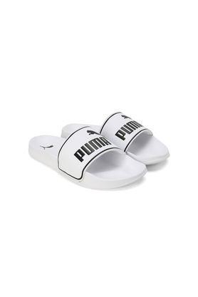 synthetic slip-on men's slides - white