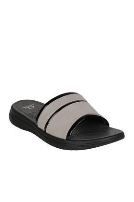 synthetic slipon mens flip flops - grey