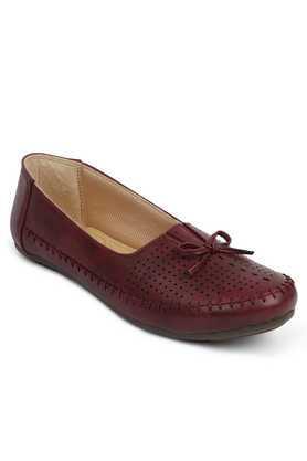 synthetic slipon women's casual ballerinas - maroon