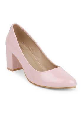 synthetic slipon women's casual pumps - pink