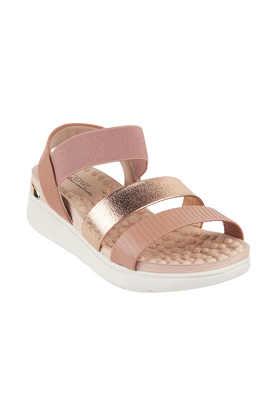 synthetic slipon women's casual sandals - pink