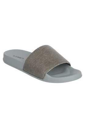 synthetic slipon women's casual slides - grey