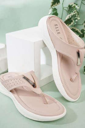 synthetic slipon women's casual slides - nude