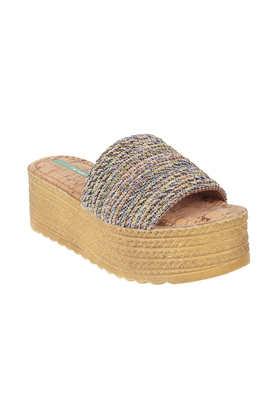 synthetic slipon women's casual wear sandals - multi