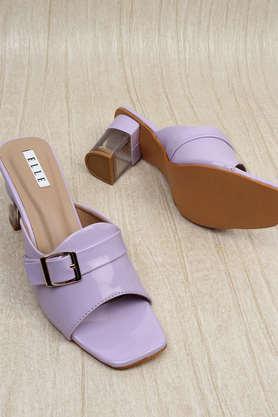 synthetic slipon women's party wear sandals - lavender