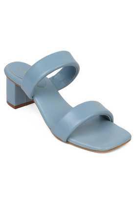 synthetic slipon women's party wear sandals - sky blue