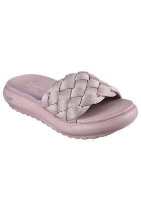 synthetic slipon women's slippers - purple