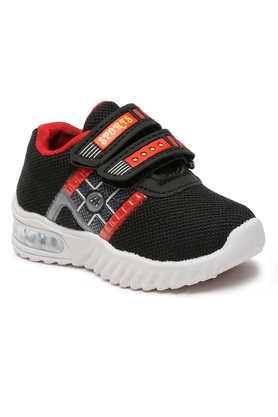 synthetic velcro boys casual wear casual shoes - black