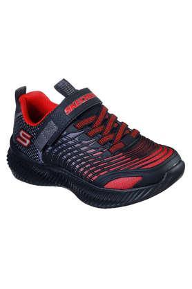 synthetic velcro boys sneakers - red