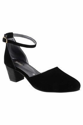 synthetic womens casual sandals - black