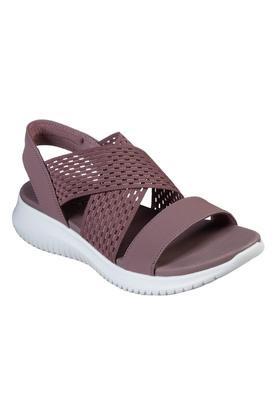 synthetic womens casual wear sports sandals - mauve