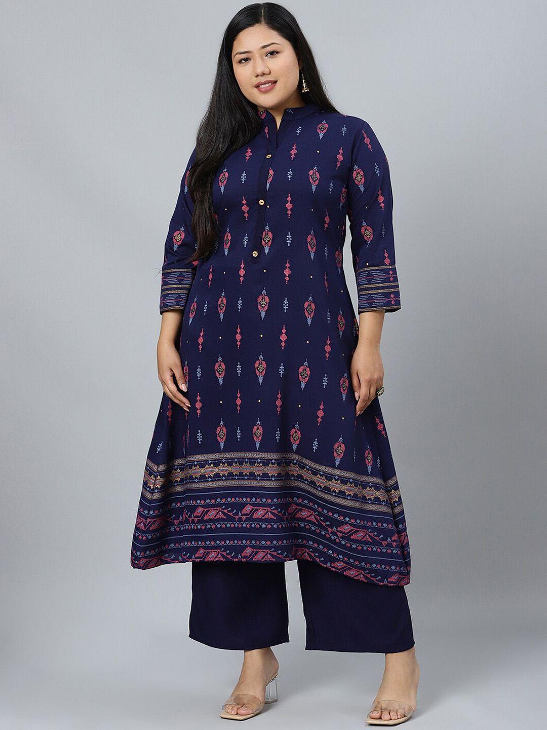 sztori ethnic motifs printed kurta with palazzos