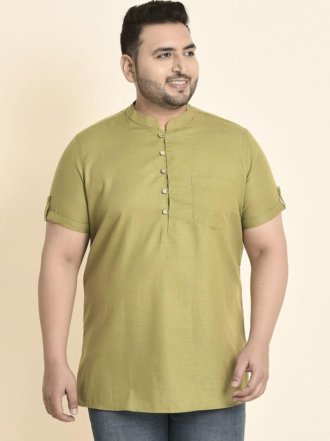 sztori men green thread work kurta