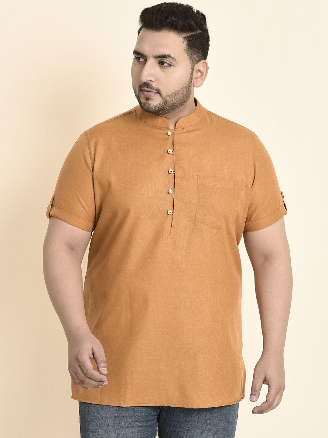 sztori men mustard yellow thread work kurta