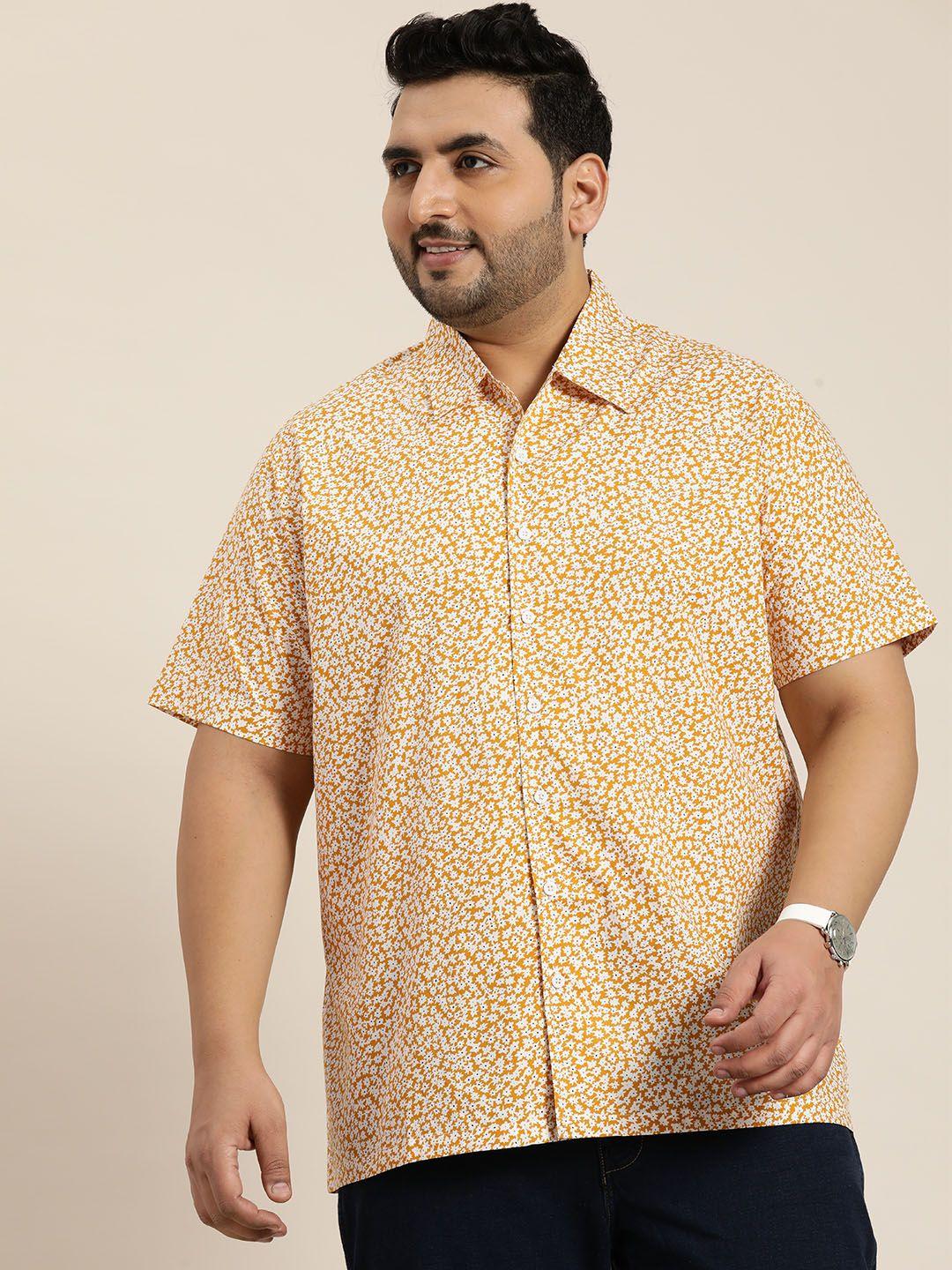 sztori men plus size original floral printed casual shirt
