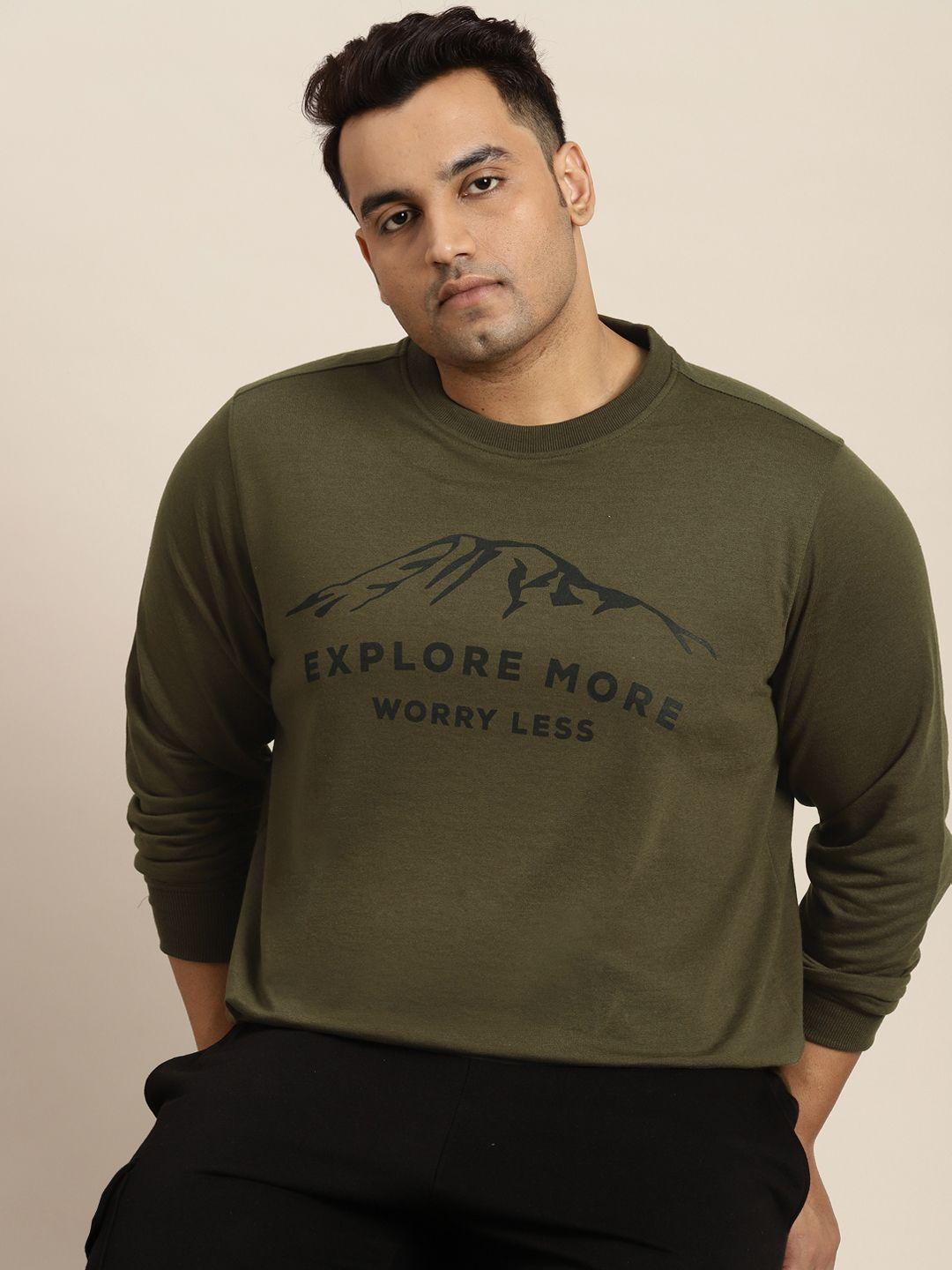 sztori men plus size printed sweatshirt