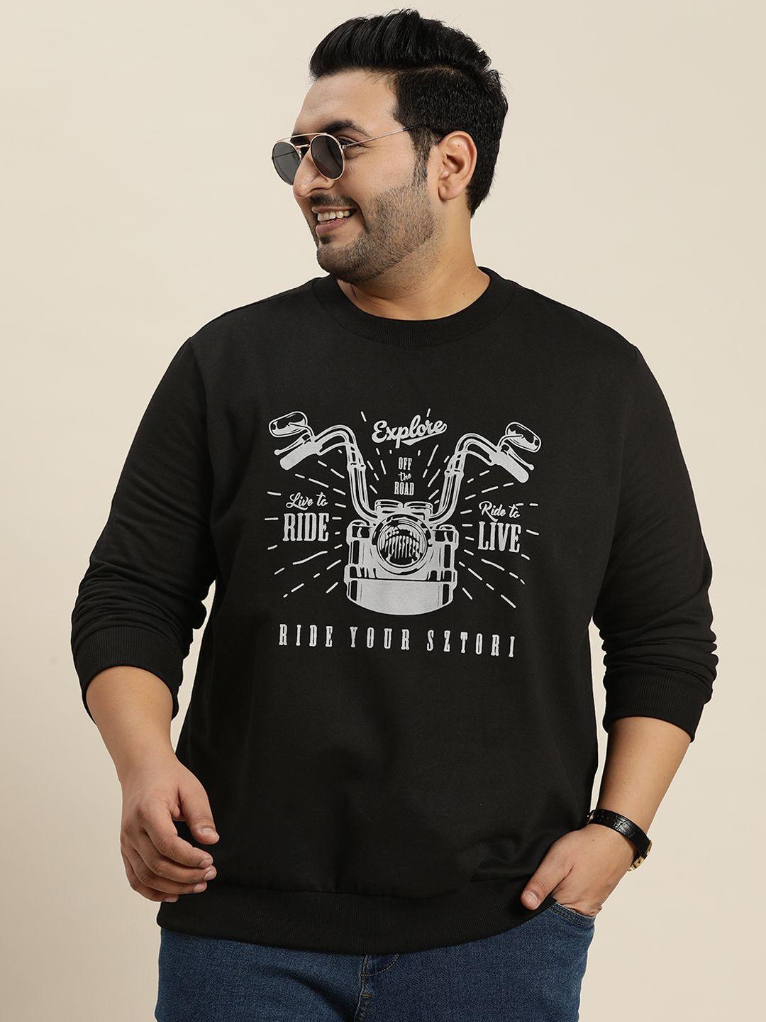 sztori men plus size printed sweatshirt