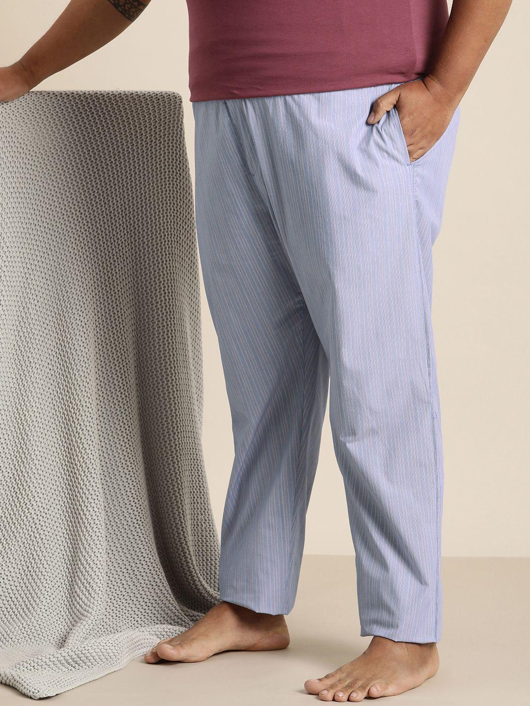 sztori men plus size pure cotton printed lounge pants