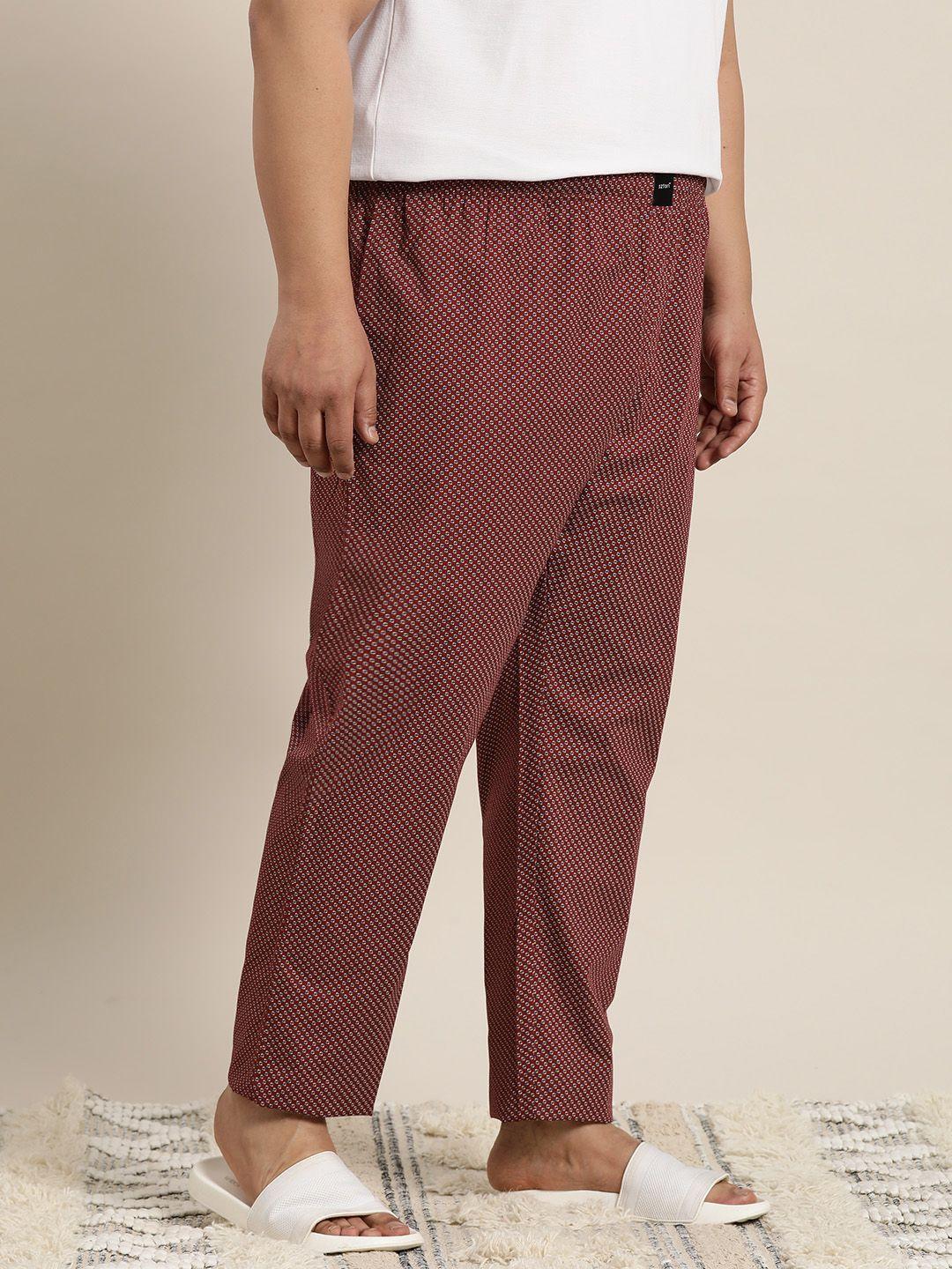 sztori men plus size pure cotton printed lounge pants