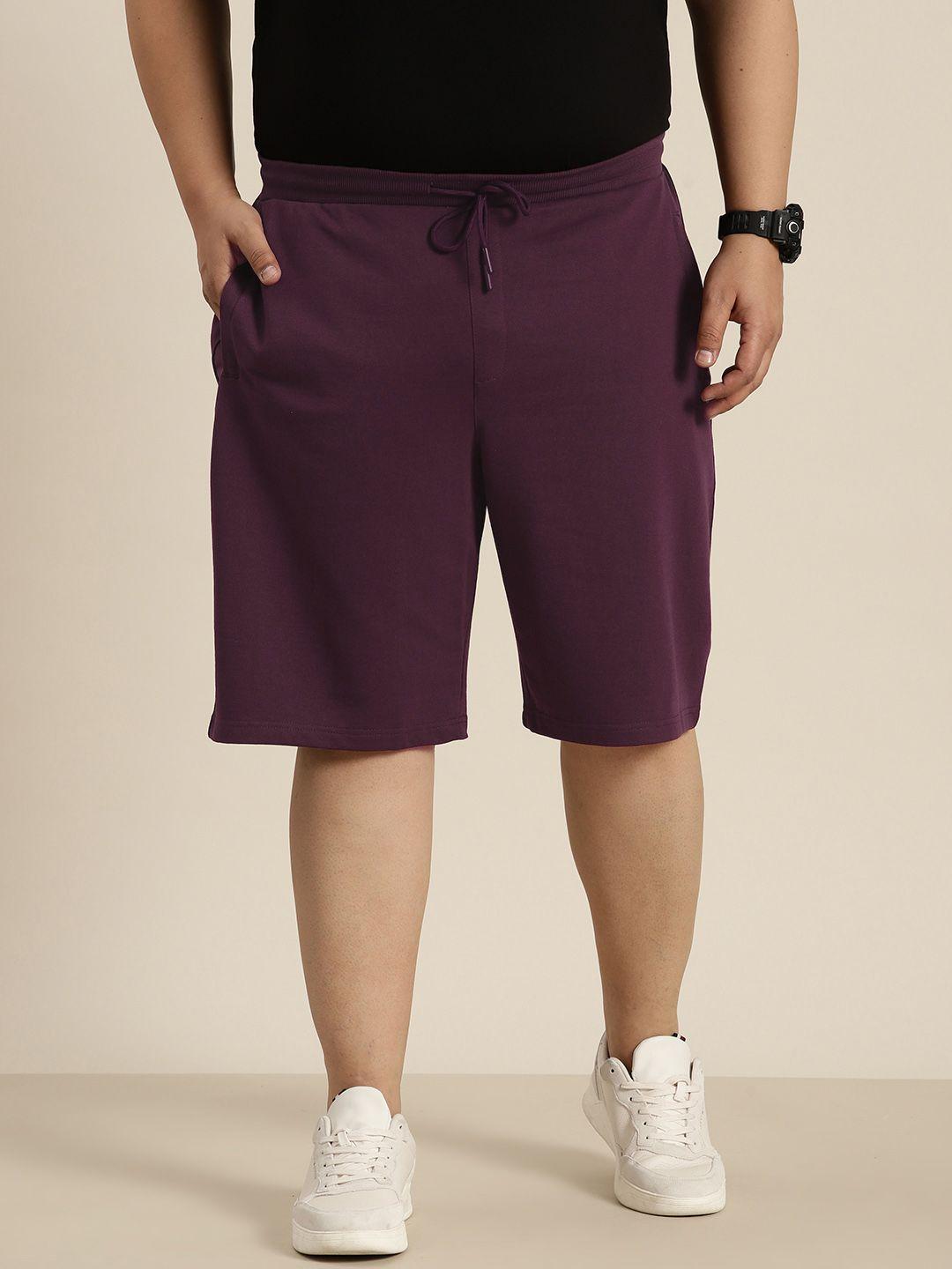 sztori men plus size relaxed fit solid shorts