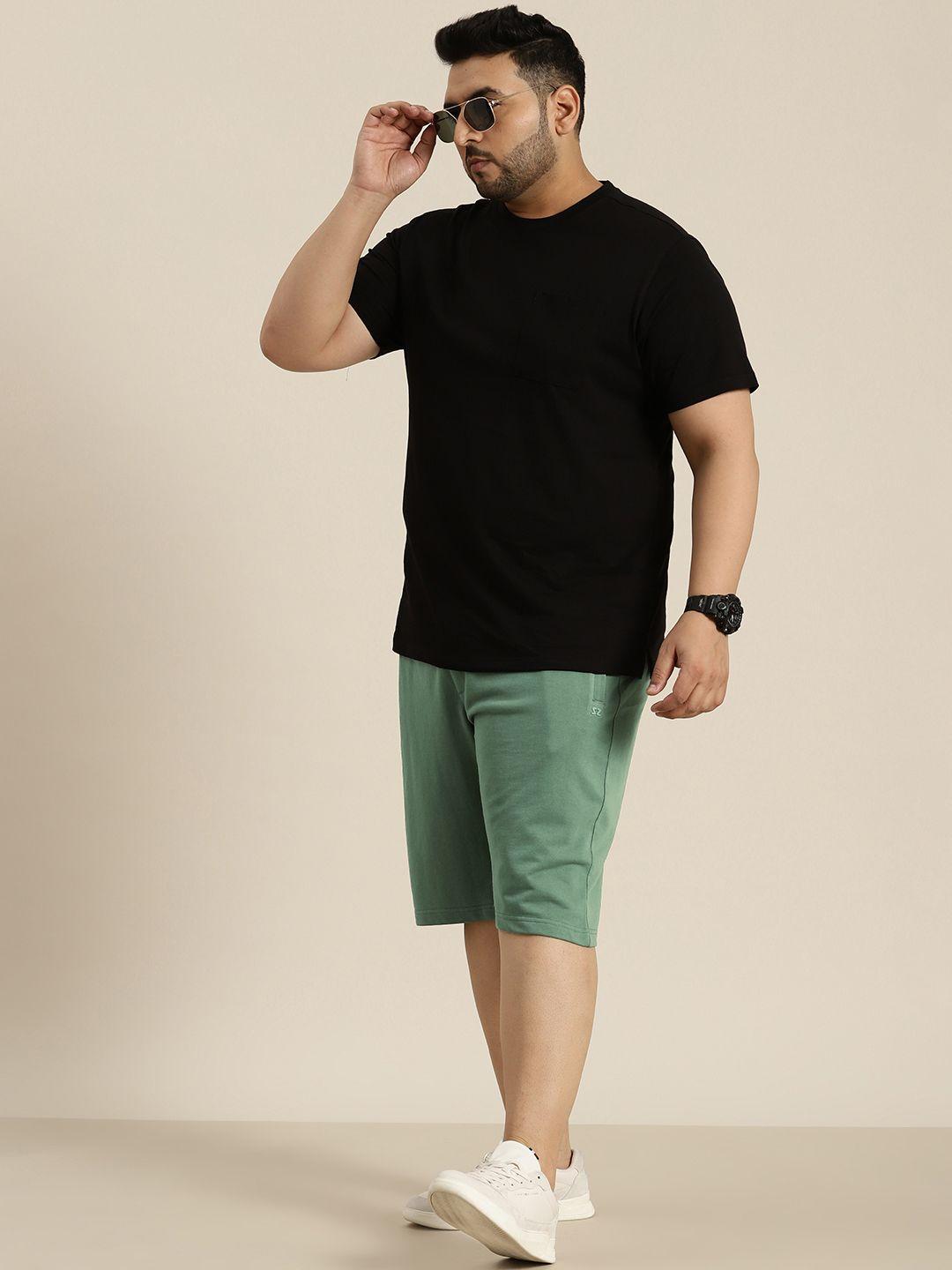 sztori men plus size relaxed fit solid shorts