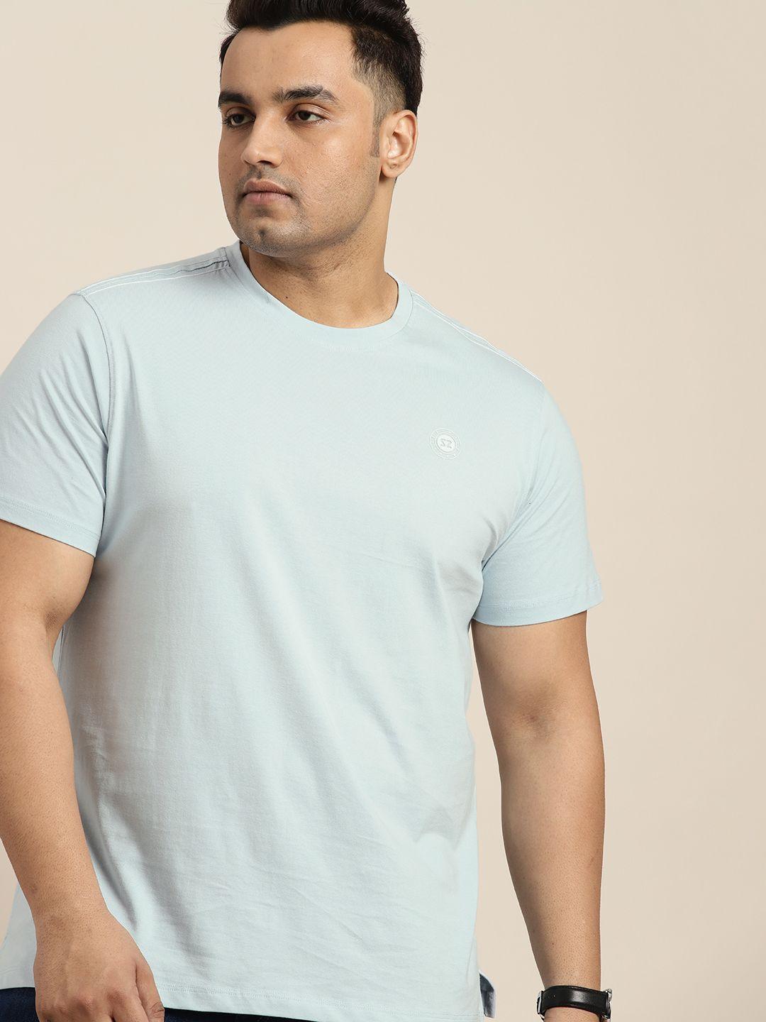 sztori men plus size solid t-shirt