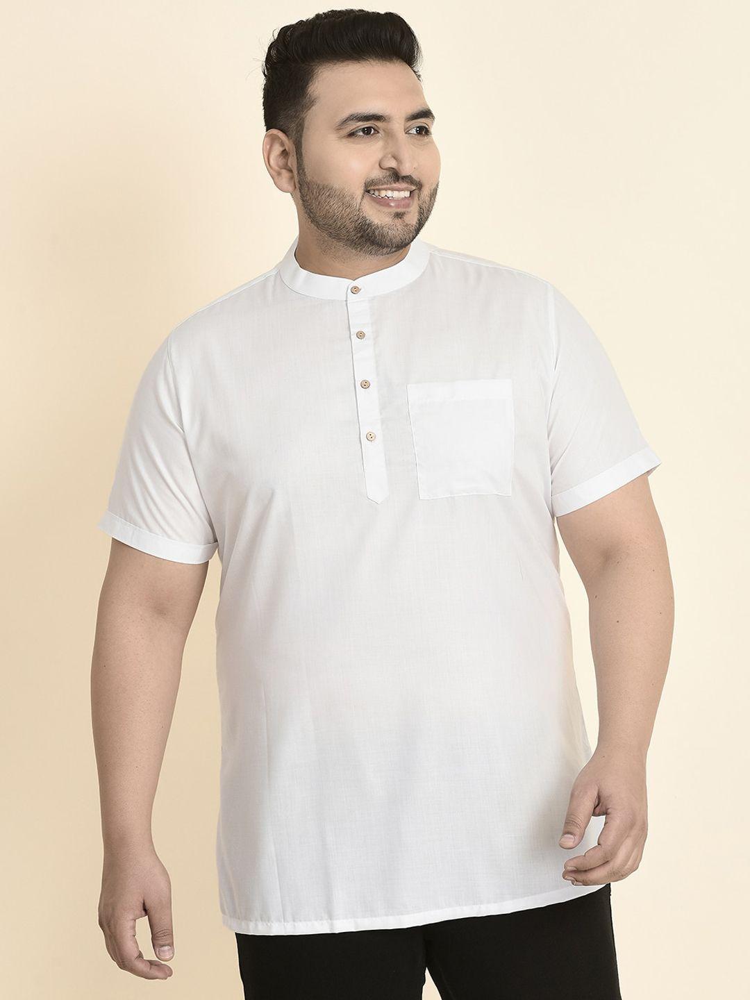 sztori men white thread work kurta