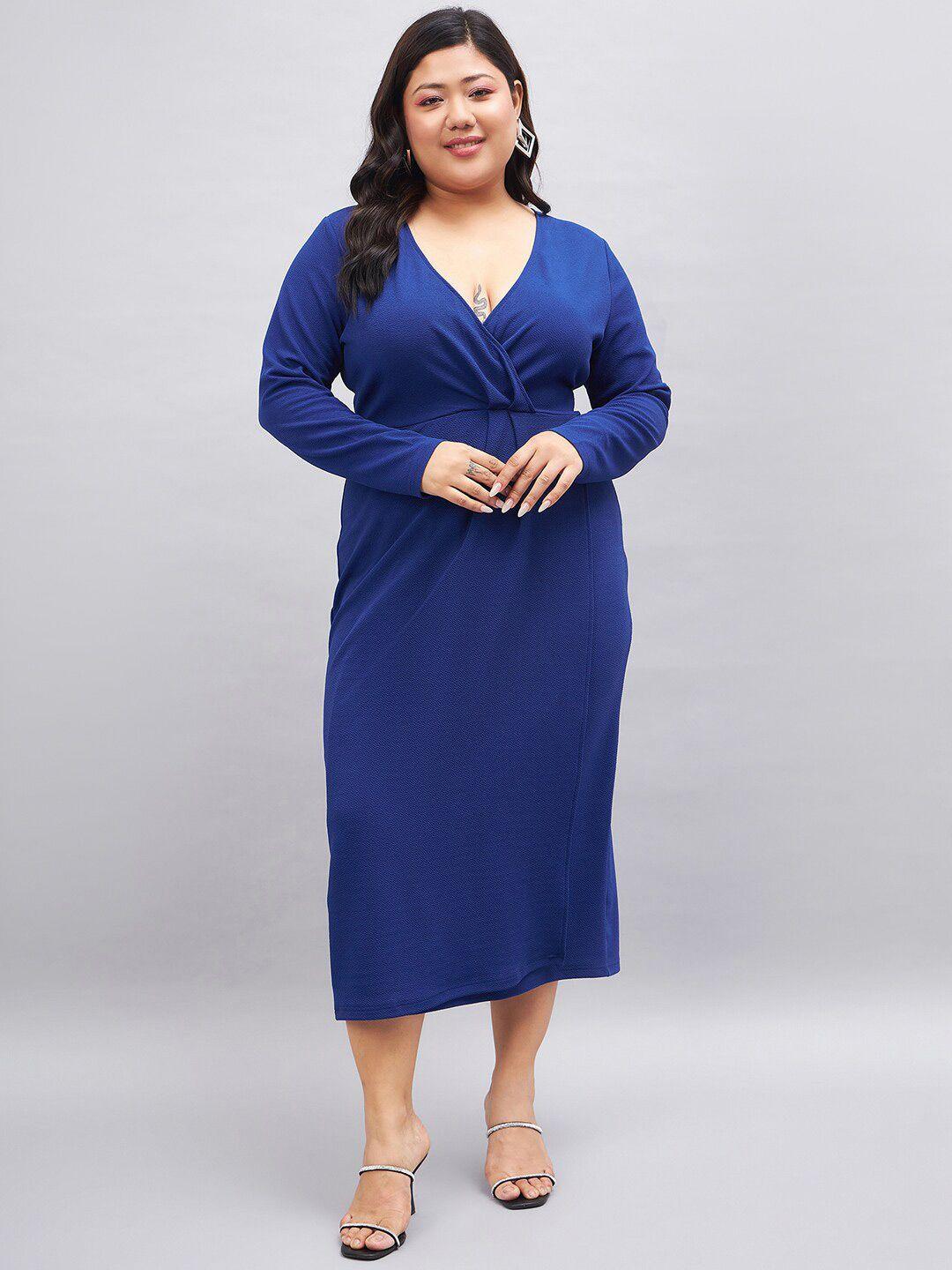 sztori plus size  v-neck wrap dress