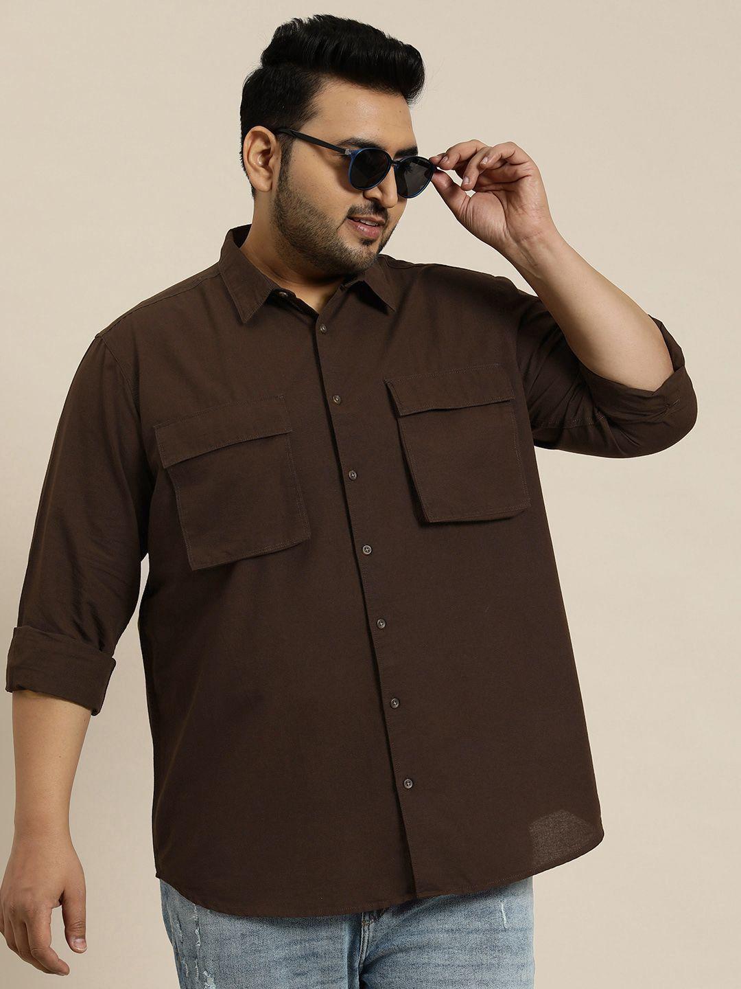 sztori plus size box pocket detail casual shirt