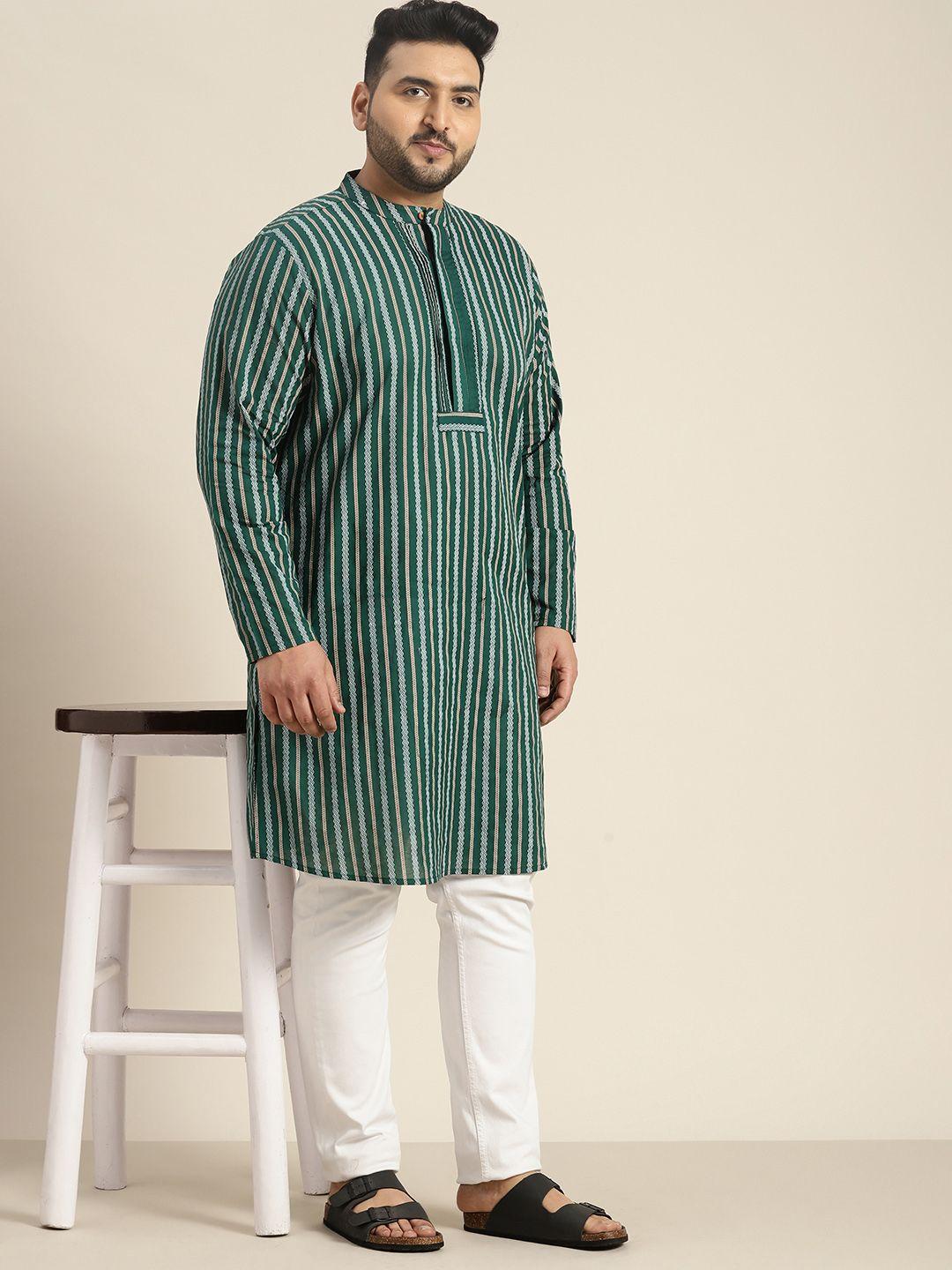 sztori plus size cotton striped kurta