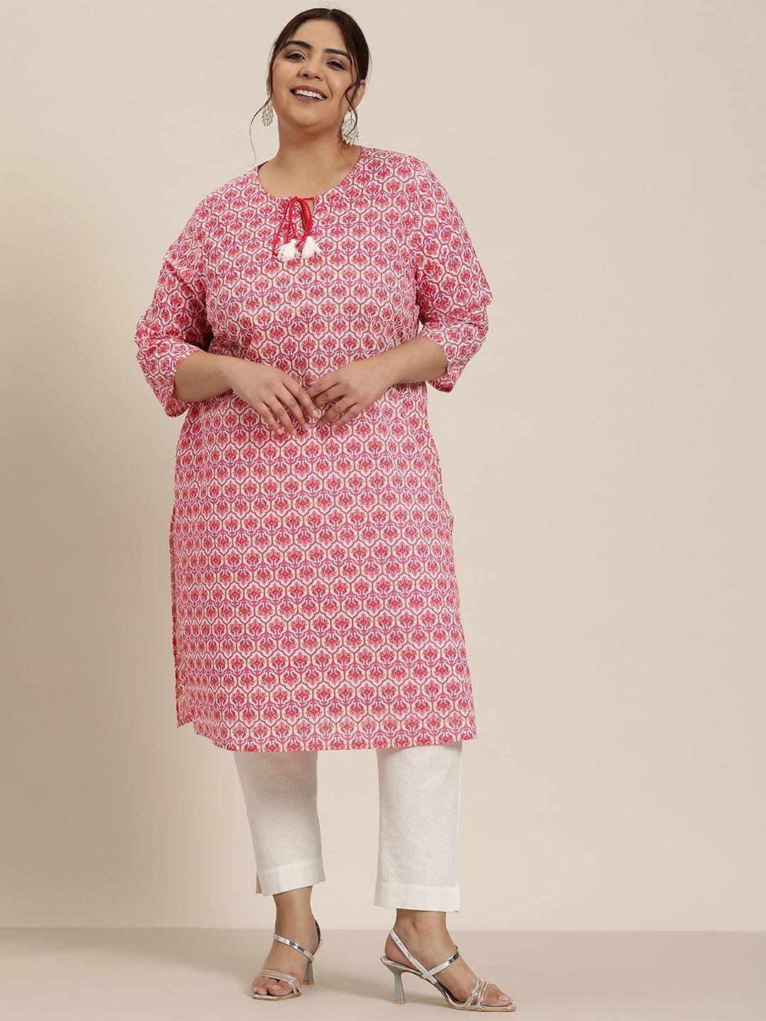 sztori plus size ethnic motifs printed kurta