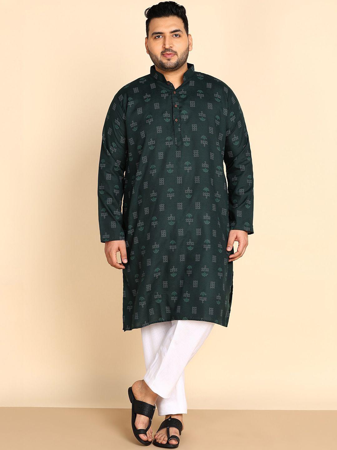 sztori plus size ethnic motifs printed straight kurta