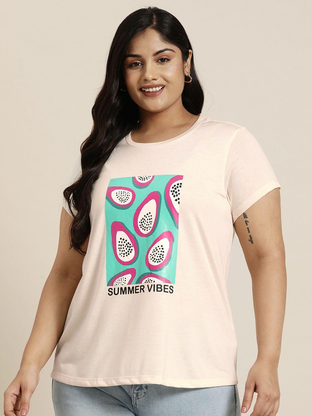 sztori plus size graphic printed t-shirt