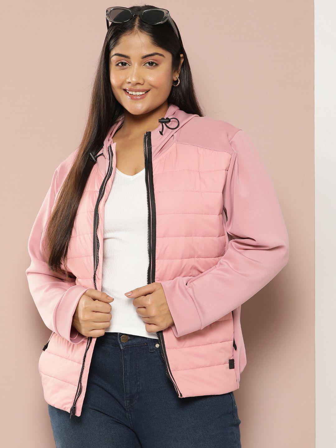 sztori plus size hooded padded jacket