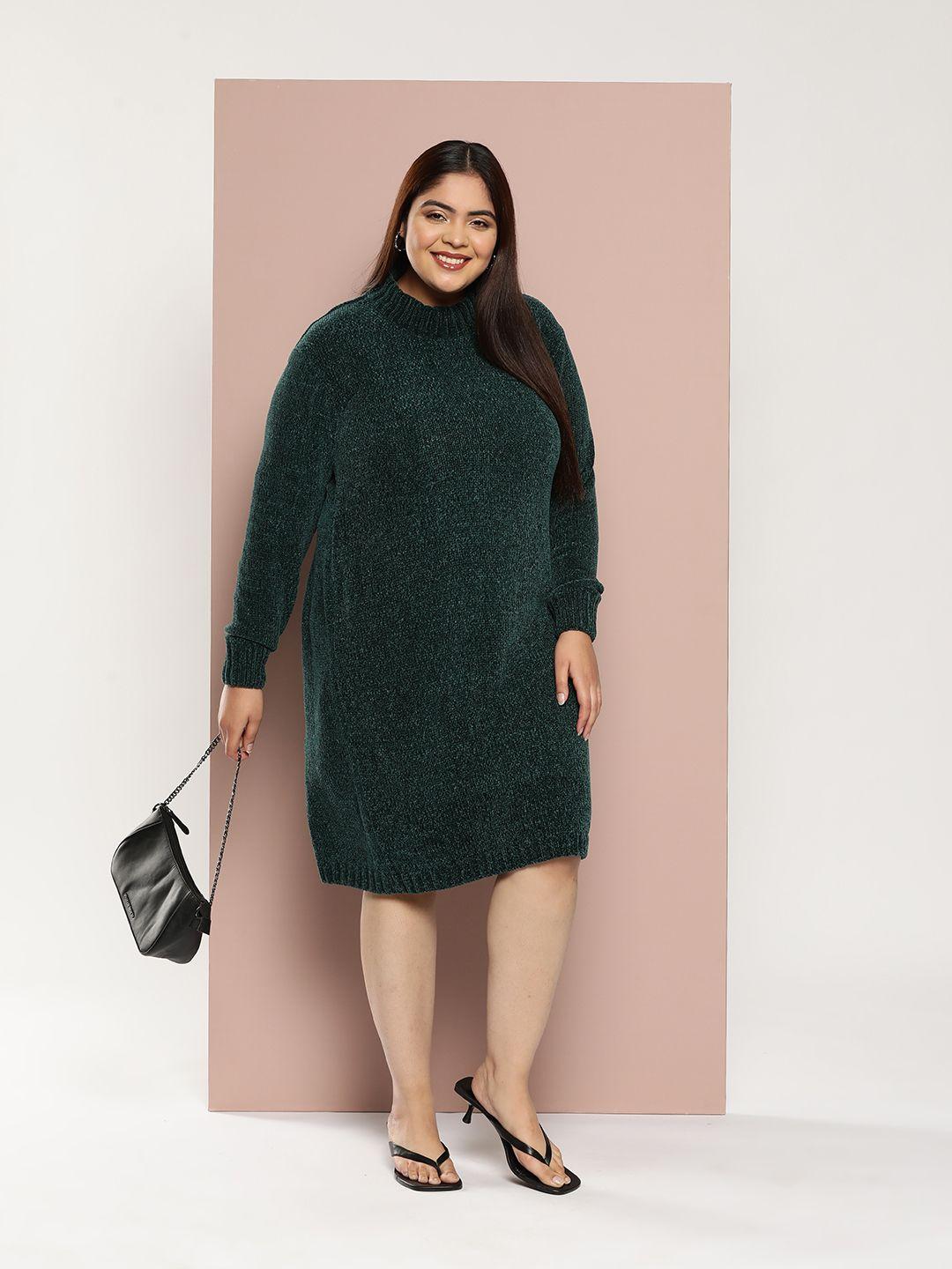 sztori plus size knitted sweater dress