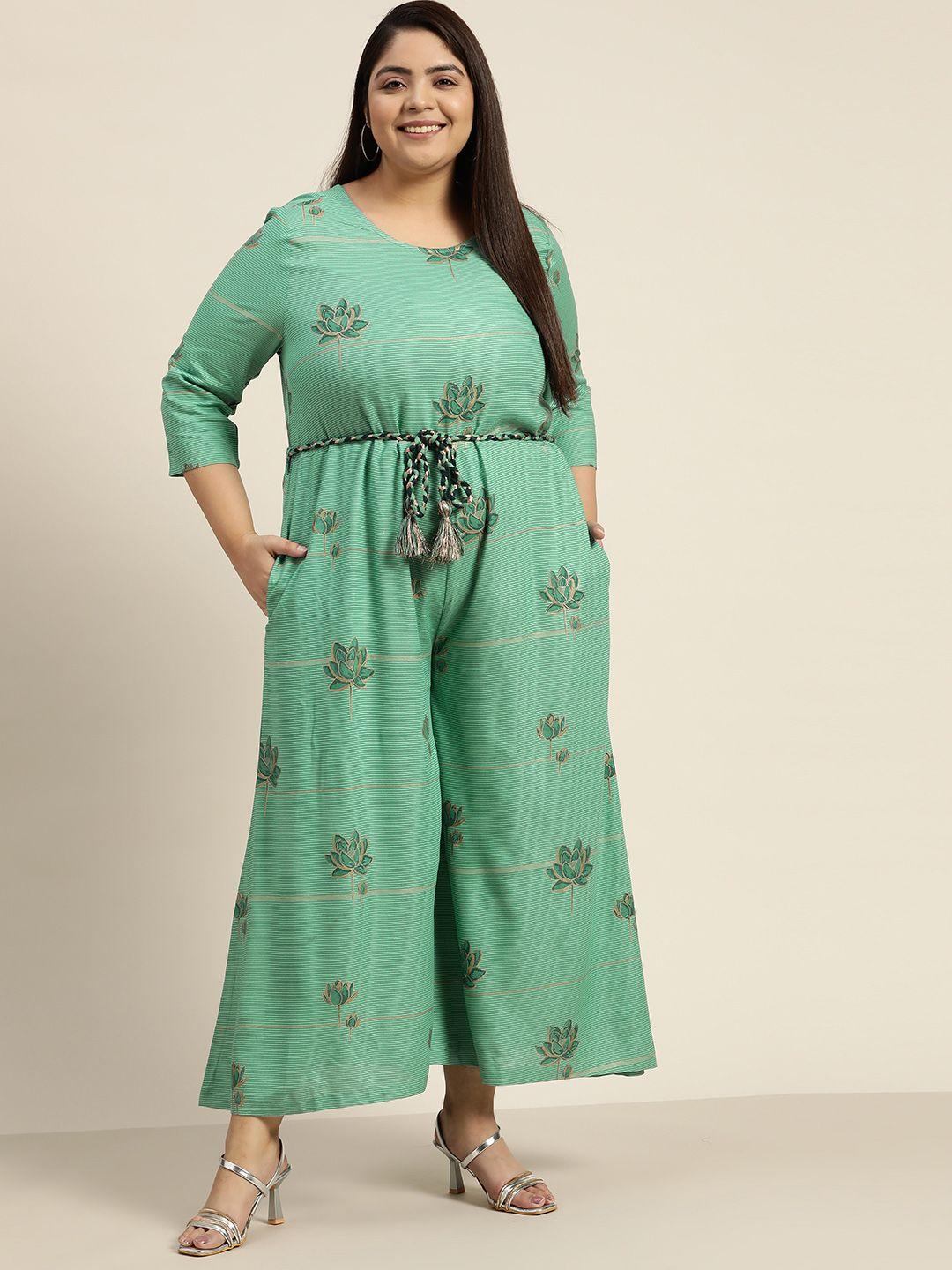 sztori plus size printed basic jumpsuit