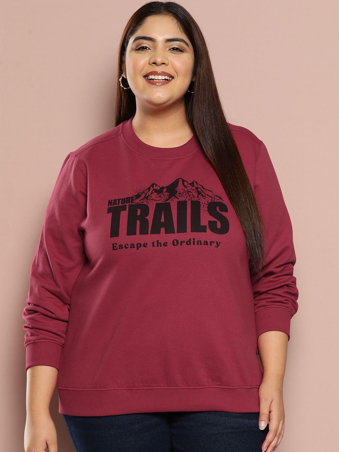 sztori plus size printed sweatshirt