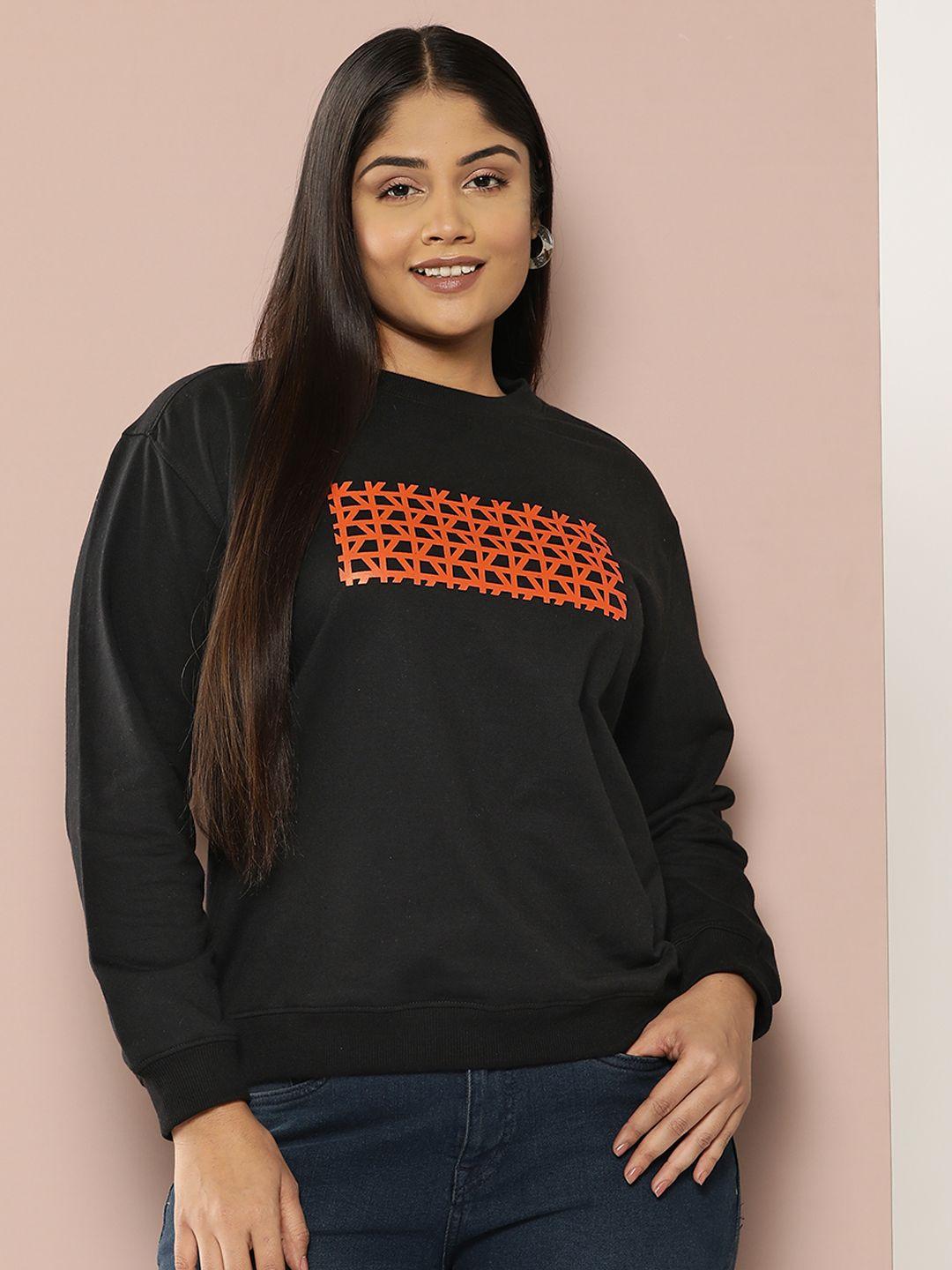 sztori plus size printed sweatshirt